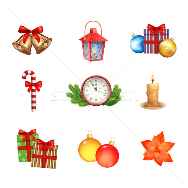 Christmas Icons Collection Stock photo © kostins