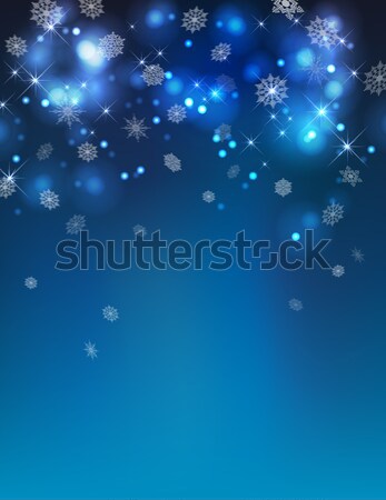 Vector Abstract Winter Night Background Stock photo © kostins