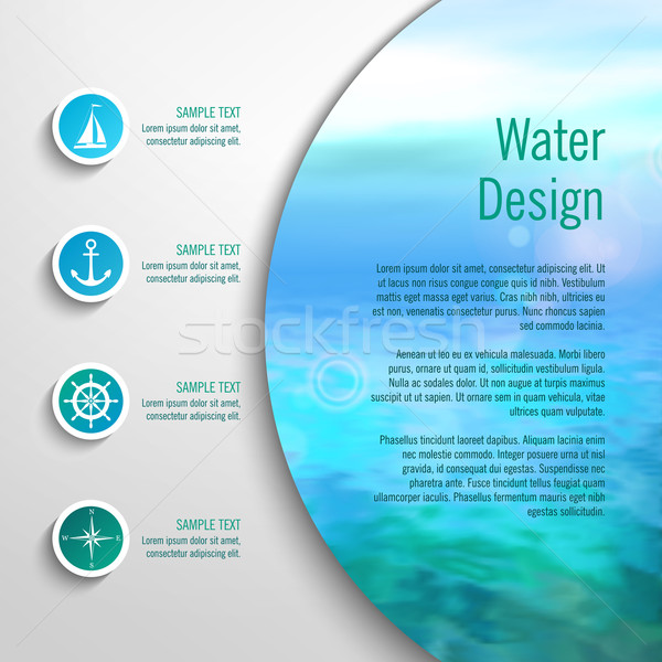 Vektor tengeri sablon infografika elemek elmosódott Stock fotó © kostins