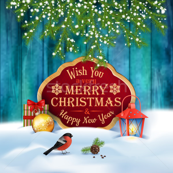 Vector Christmas Greeting Card Stock photo © kostins