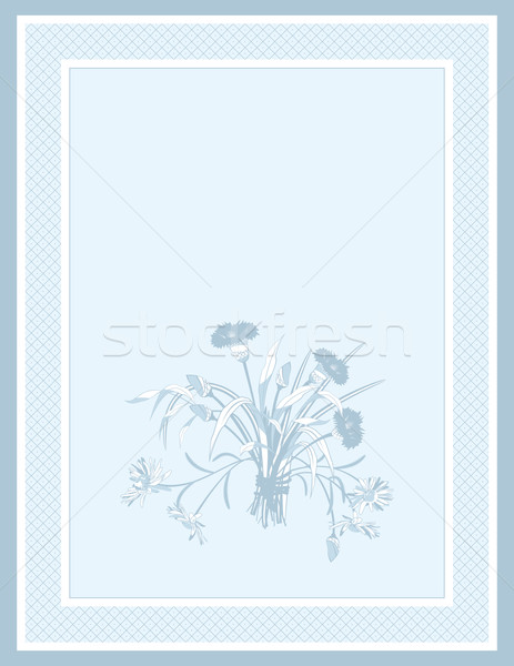Blue Background with Flowers Stock photo © kostins
