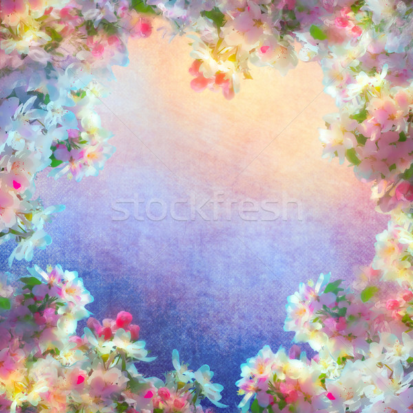 Spring Cherry Blossom Painting Stock photo © kostins