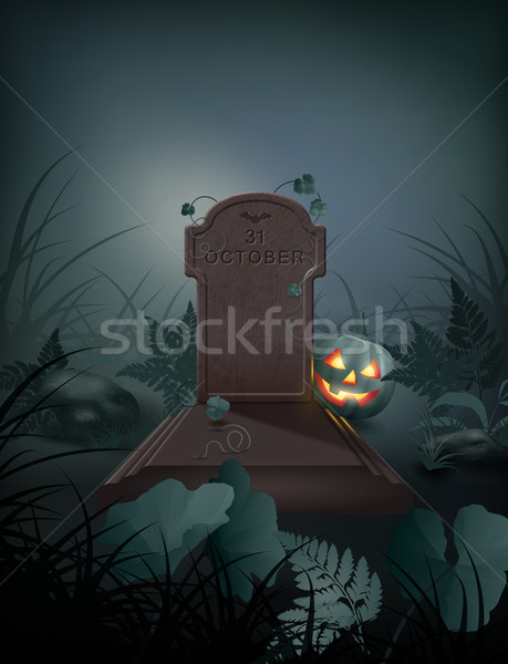 Halloween vector night scene Stock photo © kostins