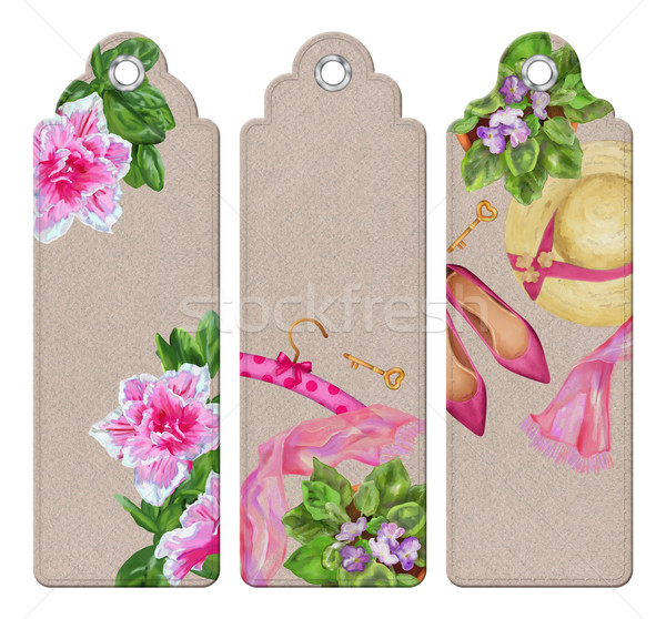 Spring Watercolor Bookmarks Stock photo © kostins