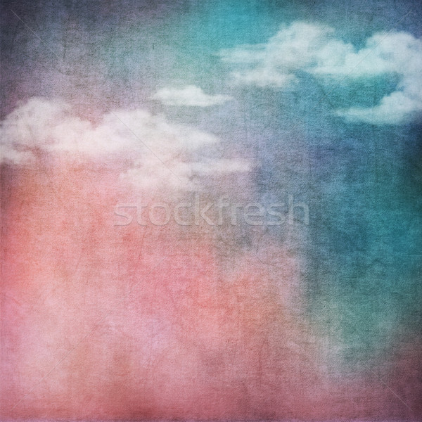 Clouds on Watercolor Canvas Stock photo © kostins
