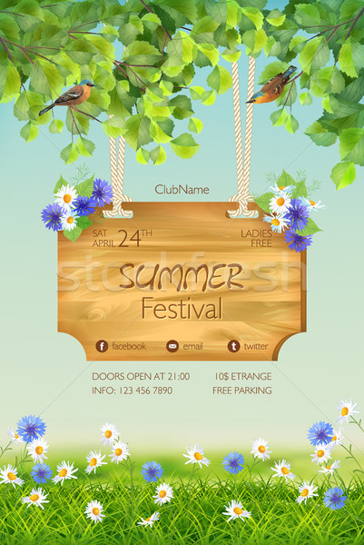 Summer Poster Template Stock photo © kostins