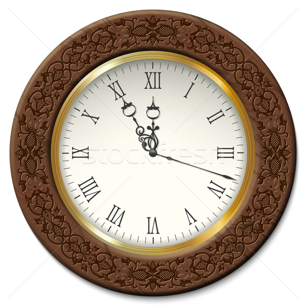 Vector vintage wall clock Stock photo © kostins