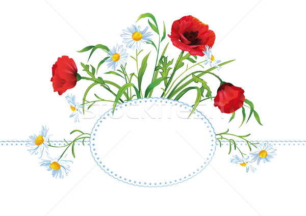 Greeting card with colorful flower bouquet Stock photo © kostins