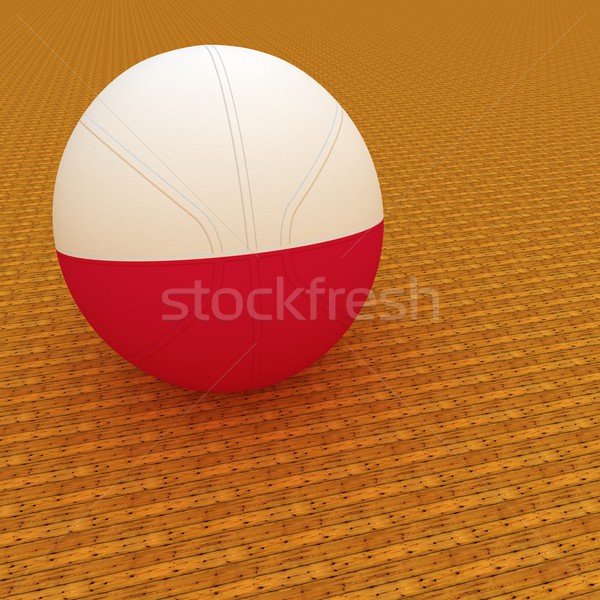 Сток-фото: Польша · баскетбол · флаг · 3d · визуализации · квадратный · изображение