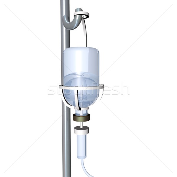 Izolat alb 3d face spital sac lichid Imagine de stoc © Koufax73