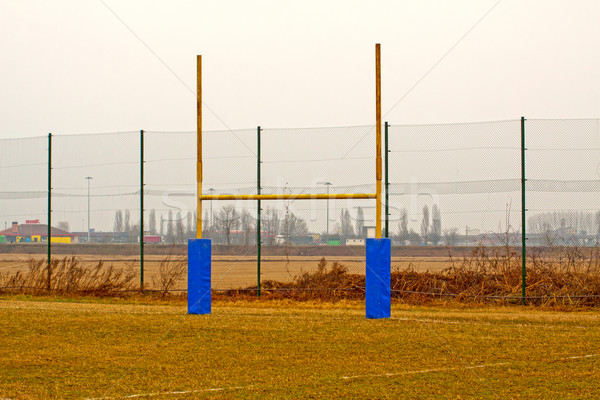 Rugby sarı alan eller el spor Stok fotoğraf © Koufax73