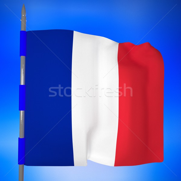 Bandera cielo azul 3d cuadrados imagen diseno Foto stock © Koufax73