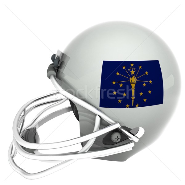 Indiana voetbal vlag helm 3d render vierkante Stockfoto © Koufax73