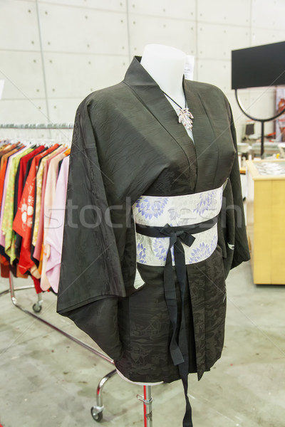 Kimono noir vertical image fille fond [[stock_photo]] © Koufax73