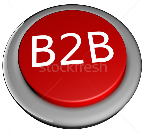 B2b pulsante rosso testo isolato bianco Foto d'archivio © Koufax73