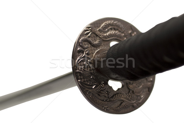 Klinge Wiedergabe japanisch alten Schwert Stock foto © Koufax73