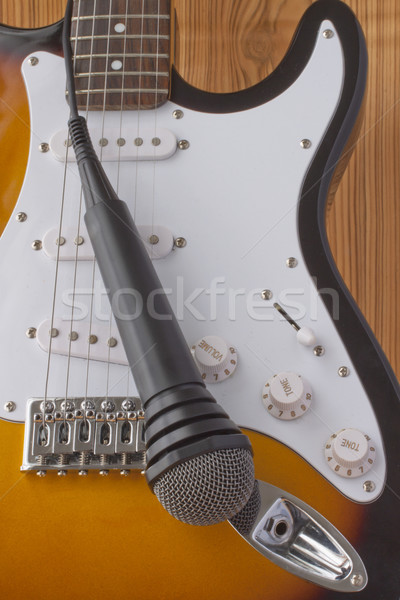 Guitar and microphone Stock photo © Koufax73