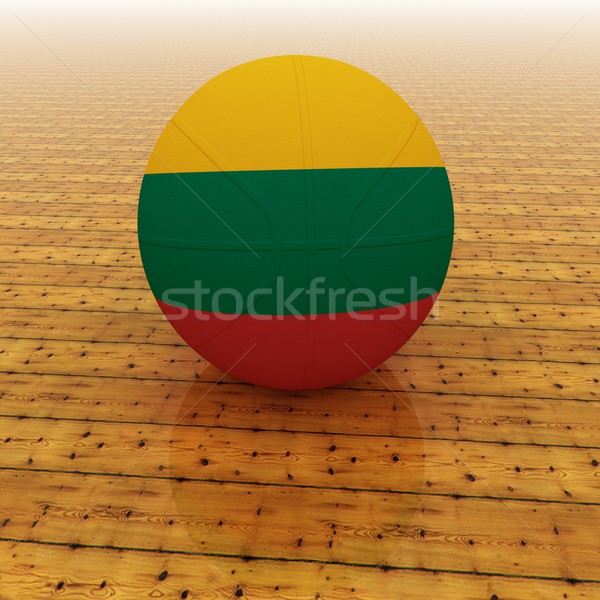 Литва баскетбол флаг 3d визуализации квадратный изображение Сток-фото © Koufax73
