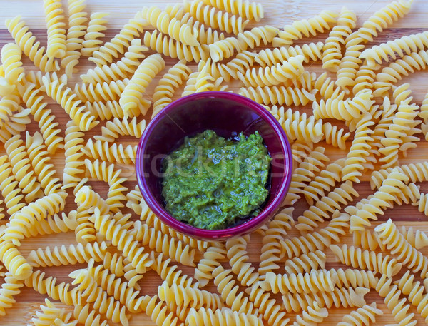 Fusilli and pesto Stock photo © Koufax73
