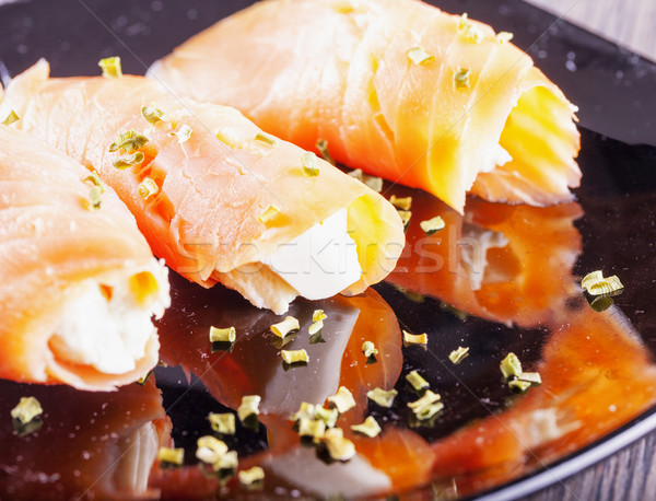 Salmon and cheese Stock photo © Koufax73