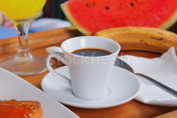 Tasse de café café autre alimentaire déjeuner fleur [[stock_photo]] © Koufax73