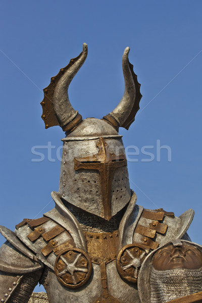 Guerrero grande reproducción medieval hombre guerra Foto stock © Koufax73