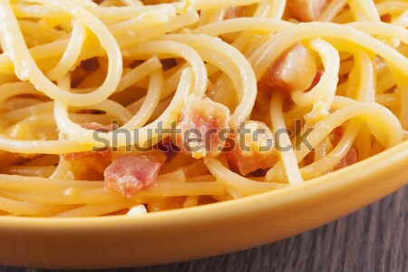 Сток-фото: спагетти · яйцо · кухне · ресторан · сыра