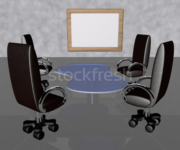 Tavola rendering 3d business riunione lavoro Foto d'archivio © Koufax73