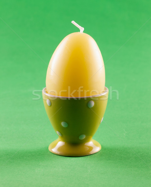 ストックフォト: 卵 · キャンドル · 黄色 · 緑 · キッチン