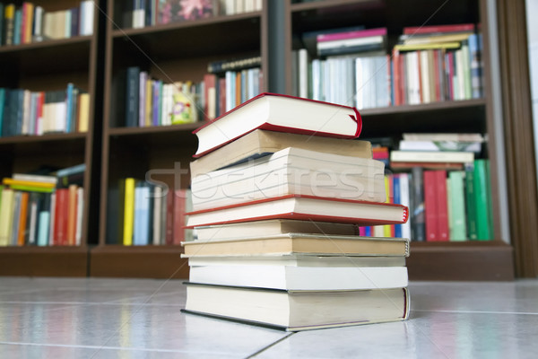 книгах библиотека назад школы таблице Сток-фото © Koufax73