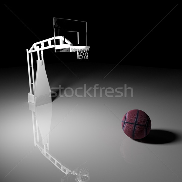 Сток-фото: баскетбол · корзины · белый · области · 3d · визуализации · квадратный