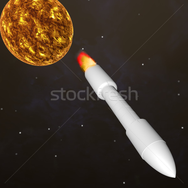 導彈 火 行星 三維渲染 廣場 商業照片 © Koufax73