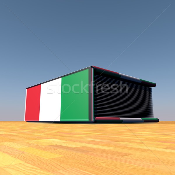 Italiano livro bandeira italiana cobrir 3d render livros Foto stock © Koufax73