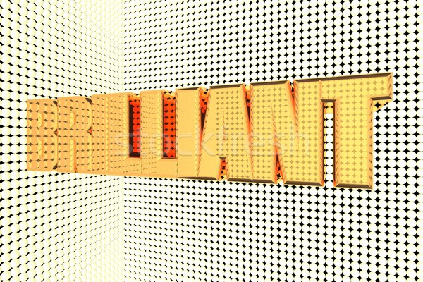 Geistvoll Wort Gold beleuchtet 3d render Hintergrund Stock foto © Koufax73