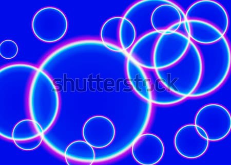 Pszichedelikus absztrakt rajz űr kék szivárvány Stock fotó © Koufax73