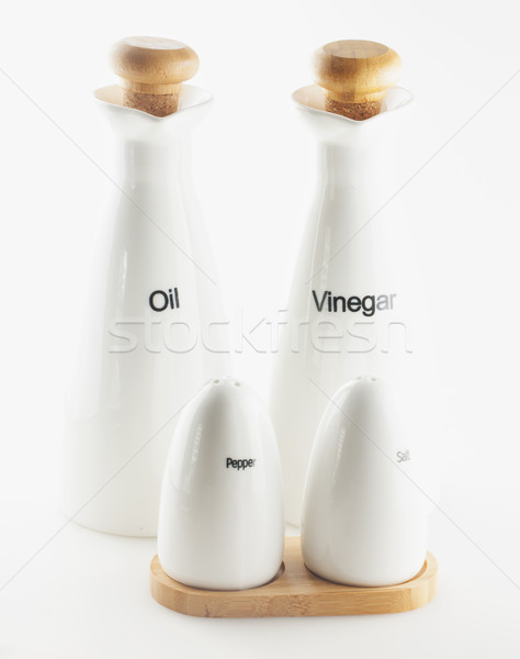 Oil, vinegar, salt, pepper Stock photo © Koufax73