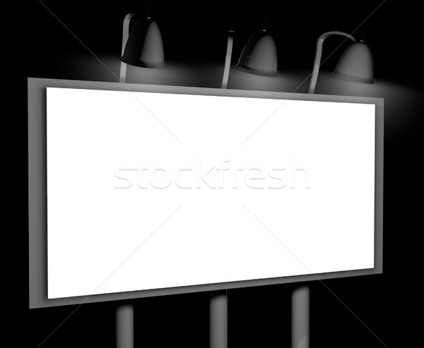 廣告牌 黑色 三維渲染 業務 商業照片 © Koufax73