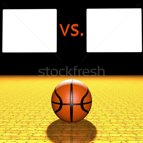 Basketbal partituur veld groot witte dozen Stockfoto © Koufax73