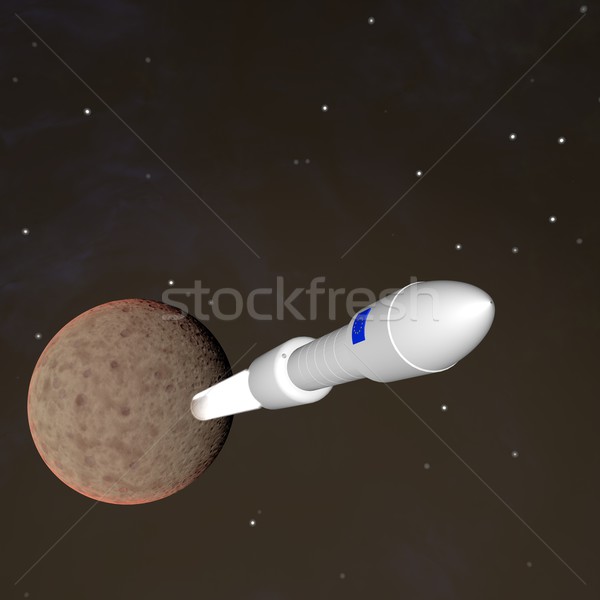 EU rakéta repülés messze bolygó 3d render Stock fotó © Koufax73