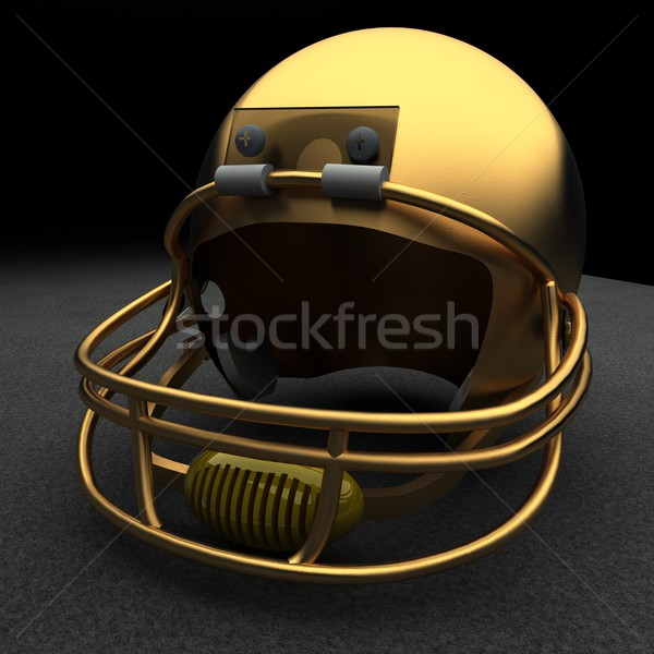 Golden football helmet Stock photo © Koufax73