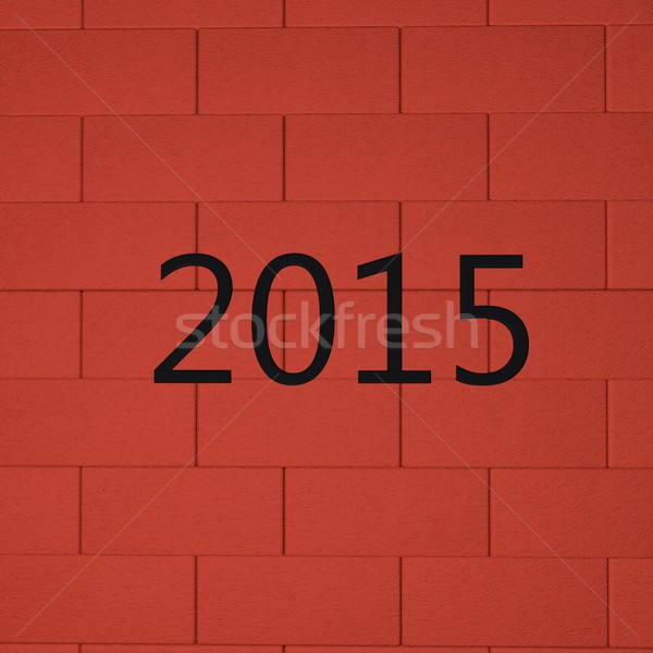 2015 muur 3d render afbeelding muur achtergrond Stockfoto © Koufax73