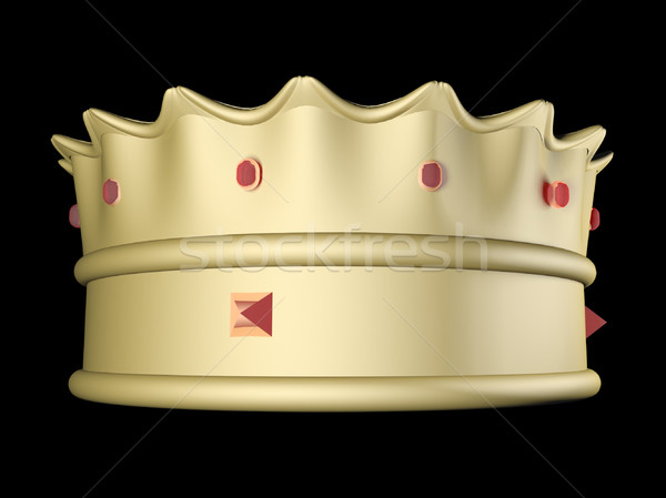 Couronne royal or noir rendu 3d or [[stock_photo]] © Koufax73