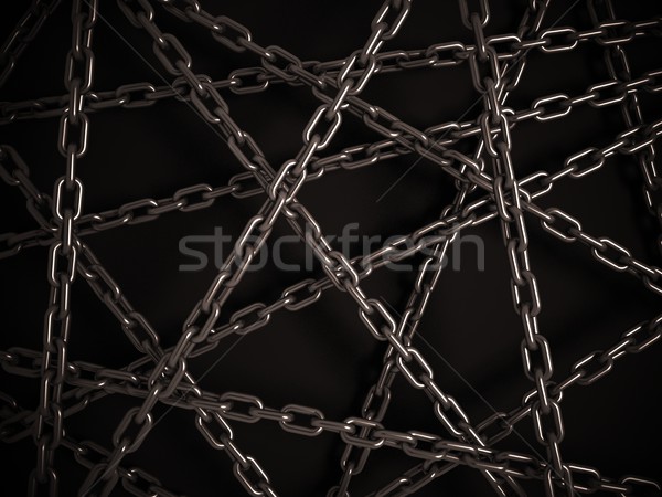 Ketten dunkel abstrakten Sicherheit Industrie schwarz Stock foto © koya79