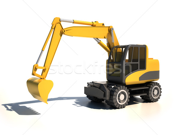 3D escavadora construção trabalhador transporte motor Foto stock © koya79