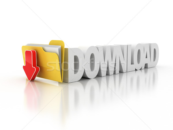 download folder 3d icon Stock photo © koya79