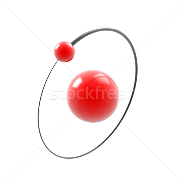 Hidrogén atom 3d illusztráció izolált fehér számítógép Stock fotó © koya79