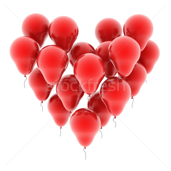 Stock photo: heart balloons