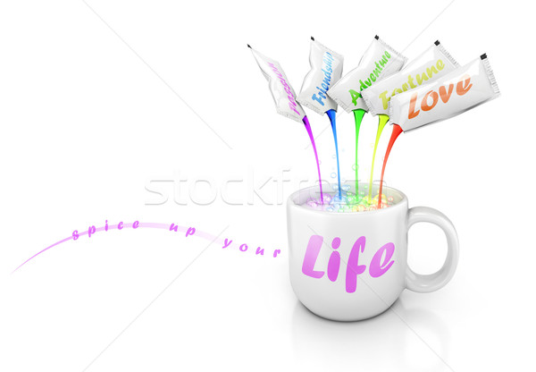 cup of life 3d concept Stock photo © koya79