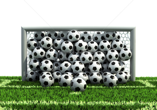 Meta completo futebol campo de futebol textura Foto stock © koya79