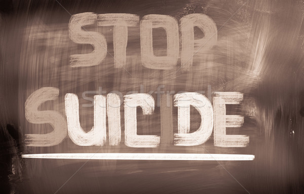 Durdurmak intihar eğitim ölü ağrı tehlike Stok fotoğraf © KrasimiraNevenova